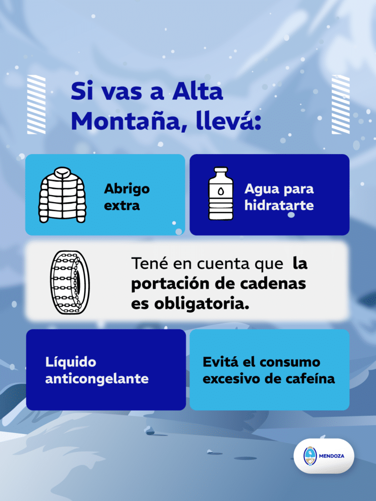 Alta montana invierno recomendaciones gobierno